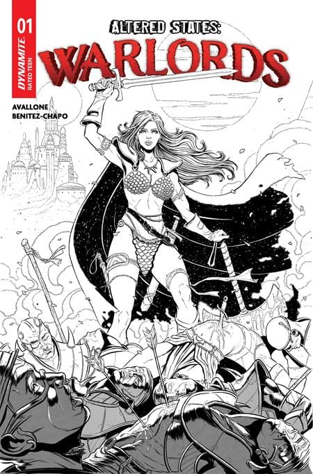 DYNAMITE Entertainment Comic Books > Incentives ALTERED STATES WARLORDS #1 CVR K INC 1:15 MARIANO BENITEZ CHAPO LINE ART VAR 72513036535401111 0426DE0589