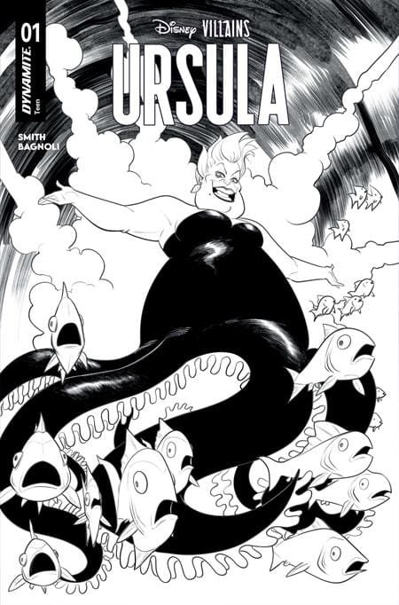 DYNAMITE Entertainment Comic Books > Incentives DISNEY VILLAINS URSULA #1 CVR J INC 1:10 ROBERT QUINN LINE ART VAR 72513036284101101 1225DE0575