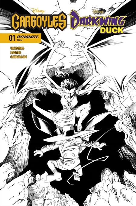 DYNAMITE Entertainment Comic Books > Incentives GARGOYLES DARKWING DUCK #1 CVR I INC 1:10 DECLAN SHALVEY LINE ART VAR 72513036250601091 1125DE0533