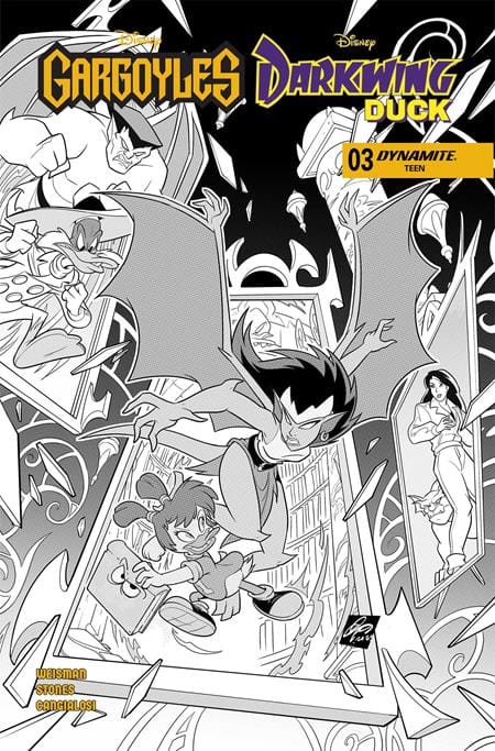 DYNAMITE Entertainment Comic Books > Incentives GARGOYLES DARKWING DUCK #3 CVR E INC 1:10 CIRO CANGIALOSI LINE ART VAR 72513036250603051 0126DE0627