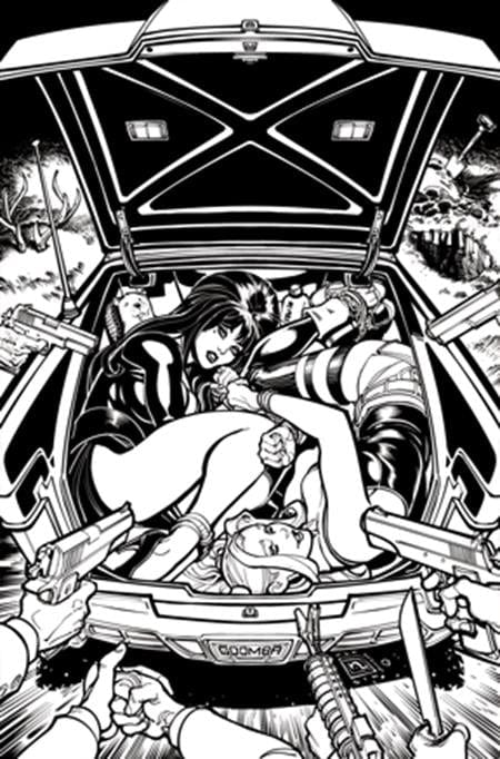 DYNAMITE Entertainment Comic Books > Incentives HARLEY QUINN X ELVIRA #2 CVR O INC 1:15 CHAD HARDIN LINE ART VIRGIN VAR 72513035710602151 0925DE0580