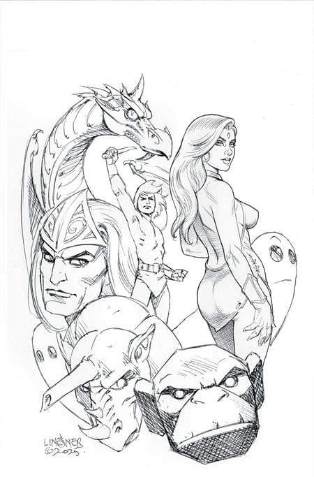 DYNAMITE Entertainment Comic Books > Incentives HERCULOIDS #8 CVR G INC 1:15 JOSEPH MICHAEL LINSNER LINE ART VIRGIN VAR 72513035274308071 0725DE1245