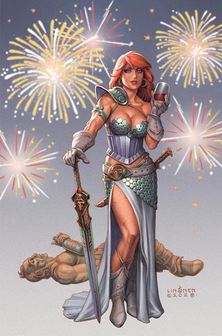 DYNAMITE Entertainment Comic Books > Incentives RED SONJA NEW YEARS SPECIAL 2025 #1 (ONE SHOT) CVR F INC 1:10 JOSEPH MICHAEL LINSNER VIRGIN VAR 72513036195001061 1025DE0615
