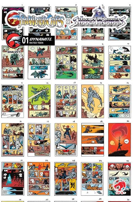 DYNAMITE Entertainment Comic Books > Incentives THUNDERCATS X SILVERHAWKS #1 CVR I INC 1:10 DECLAN SHALVEY LAYOUTS VAR 72513036404301091 0226DE0738