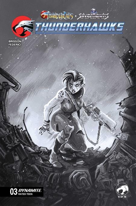 DYNAMITE Entertainment Comic Books > Incentives THUNDERCATS X SILVERHAWKS THUNDERHAWKS #3 CVR G INC 1:10 ALESSENDRO RANALDI LINE ART VAR 72513036405003071 0426DE0749