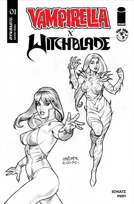 DYNAMITE Entertainment Comic Books > Incentives VAMPIRELLA X WITCHBLADE SPECIAL #1 (ONE SHOT) CVR K INC 1:15 JOSEPH MICHAEL LINSNER LINE ART VAR (Release Date: 09/23/2026) 72513036739601111 0726DE0903
