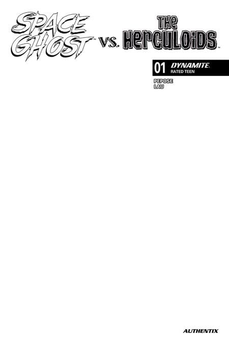 DYNAMITE Entertainment Comic Books SPACE GHOST VS THE HERCULOIDS #1 CVR F BLANK AUTHENTIX VAR (Release Date: 09/16/2026) 72513036737201061 0726DE0841