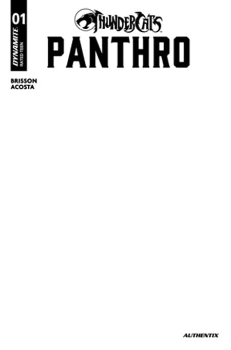 DYNAMITE Entertainment Comic Books THUNDERCATS PANTHRO #1 CVR E BLANK AUTHENTIX VAR 72513036050201051 0925DE0688