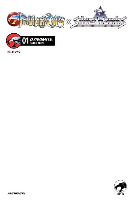 DYNAMITE Entertainment Comic Books THUNDERCATS X SILVERHAWKS #1 CVR F BLANK AUTHENTIX VAR 72513036404301061 0226DE0735