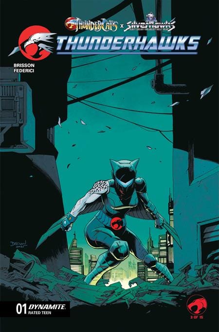 DYNAMITE Entertainment Comic Books THUNDERCATS X SILVERHAWKS THUNDERHAWKS #1 CVR B DECLAN SHALVEY VAR 72513036405001021 0226DE0749