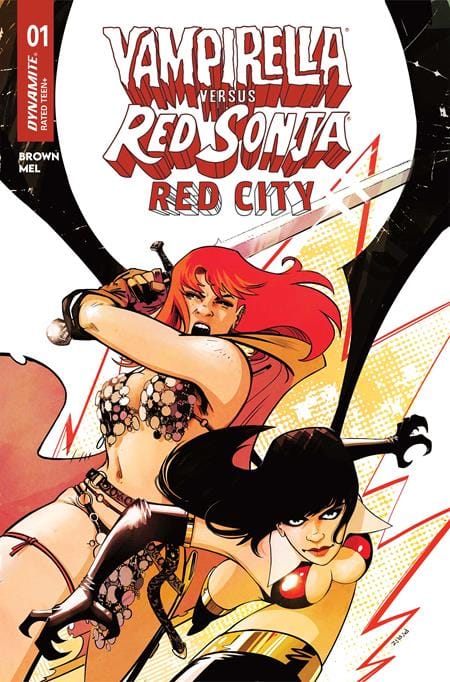 DYNAMITE Entertainment Comic Books VAMPIRELLA VS RED SONJA RED CITY #1 CVR A SEBASTIAN PIRIZ (Release Date: 08/05/2026) 0626DE0819