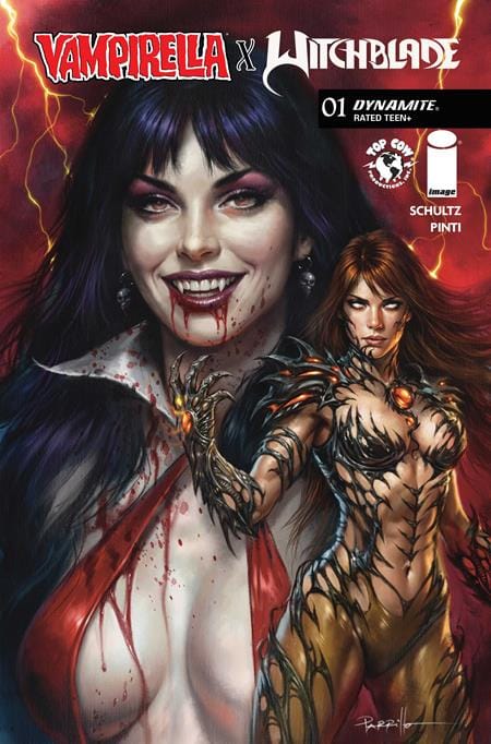 DYNAMITE Entertainment Comic Books VAMPIRELLA X WITCHBLADE SPECIAL #1 (ONE SHOT) CVR B LUCIO PARRILLO VAR (Release Date: 09/23/2026) 72513036739601021 0726DE0894
