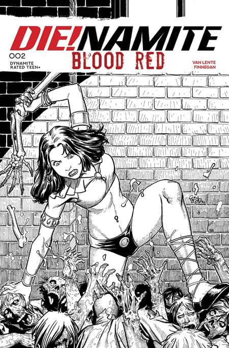 DYNAMITE Entertainment Comics > Incentives DIENAMITE BLOOD RED #2 CVR L INC 1:7 EJ SU LINE ART FOC BONUS VAR 72513035985802121 0925DE8141