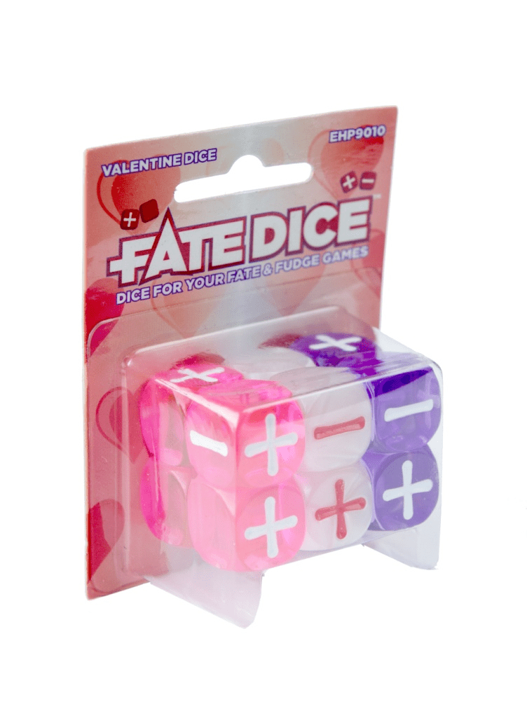 Evil Hat Productions Dice > Other Dice Fate Core RPG: Fate Dice 12ct - Valentine 9781613170595 EHP 9010