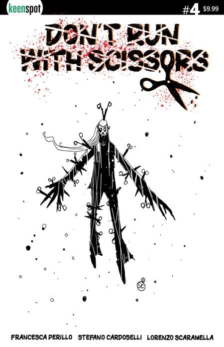 Ex Posse Holdings Comic Books DONT RUN WITH SCISSORS #4 CVR C STEFANO CARDOSELLI BLACK AND WHITE VAR 60283502309600431 0825EX0791