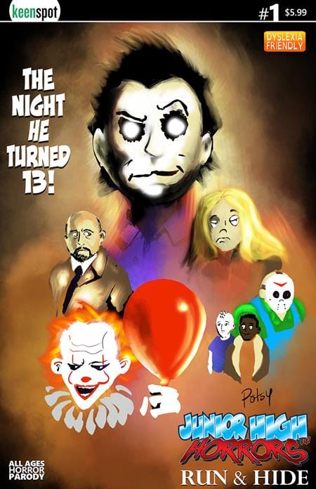 Ex Posse Holdings Comic Books JUNIOR HIGH HORRORS RUN & HIDE #1 (ONE SHOT) CVR B ROB POTCHAK THE NIGHT HE TURNED 13 VAR (Release Date: 09/23/2026) 60283502345400121 0726EX0909