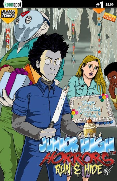 Ex Posse Holdings Comic Books JUNIOR HIGH HORRORS RUN & HIDE #1 (ONE SHOT) CVR C ERIC KENT BIRTHDAY PARTY VAR (Release Date: 09/23/2026) 60283502345400131 0726EX0910