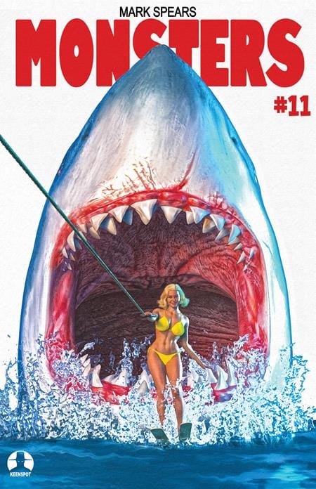 Ex Posse Holdings Comic Books MARK SPEARS MONSTERS #11 CVR C MARK SPEARS SHARK WEEK JAWS 2 HOMAGE VAR 60283502333101131 0526EX0877
