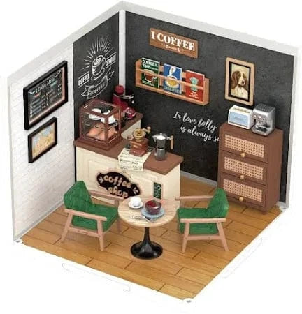 FAIRE Model Kits > Other Model Kits HAND CRAFT: DIY MINIATURE HOUSE KIT - BREEZY TIME CAFE 810101580673