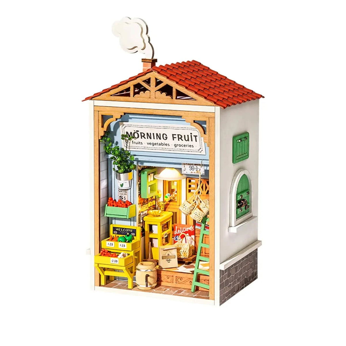 FAIRE Model Kits > Other Model Kits HAND CRAFT: DIY MINIATURE HOUSE KIT - MORNING FRUIT STORE 850026738490 DS009