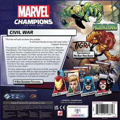 Fantasy Flight Games Board Games > Expansion Marvel Champions: The Card Game - Civil War Expansion 841333131357 MC56EN
