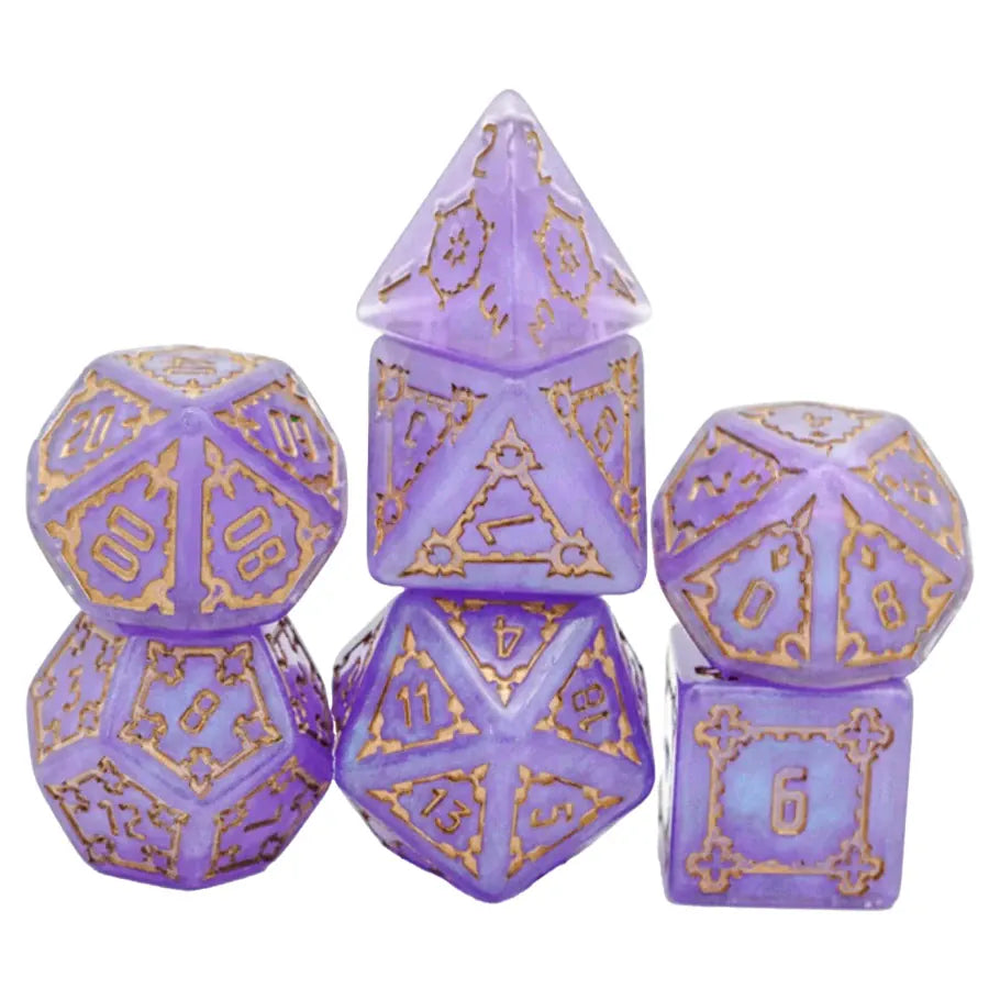 Foam Brain Games Dice > Other Dice 7-set 25mm Castle: Purple 617629765427 FBG1014