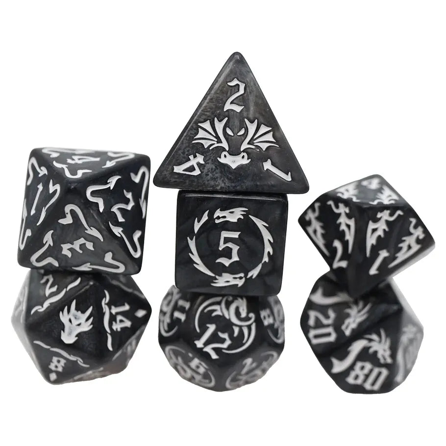 Foam Brain Games Dice > Other Dice 7-Set Drakes Flight: Nightmare 840292513679 FBG2652