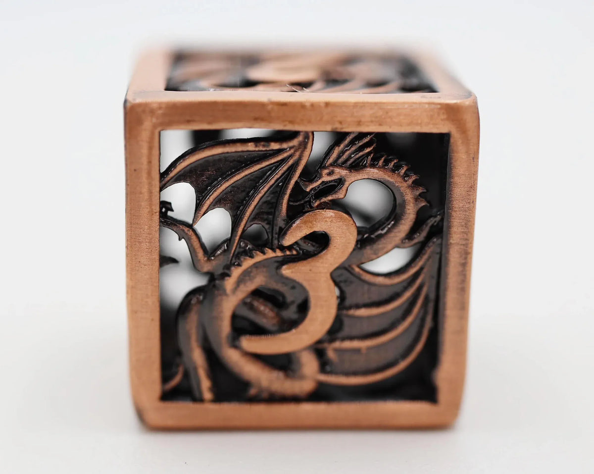 Foam Brain Games Dice > Other Dice Dragon Essence: Copper - Hollow Metal RPG Dice Set 617629726992 FBG4186