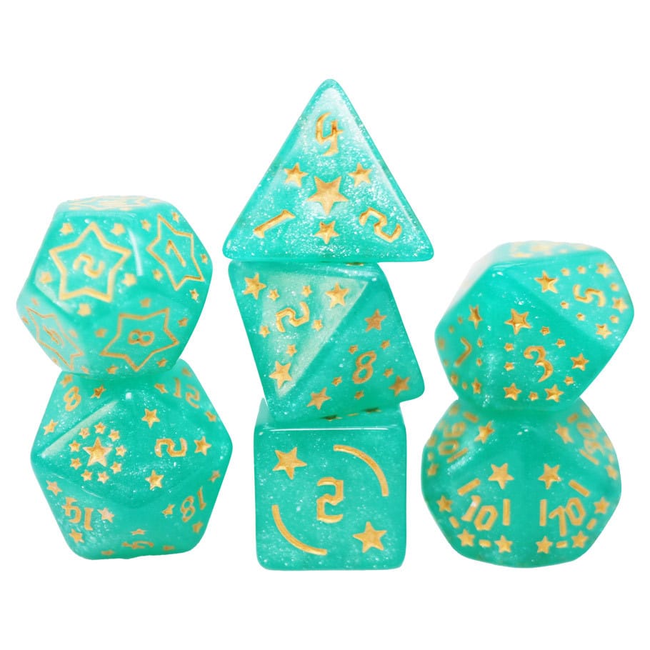 Foam Brain Games Dice > Other Dice Shooting Stars: Magnesium RPG Dice Set 840292516212 FBG2686