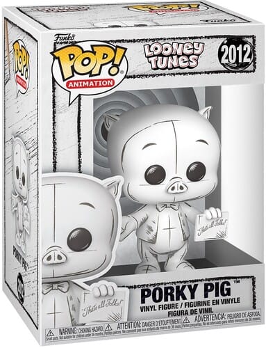 Funko Toys > Funko > Funko Pop! Funko POP! Animation: Looney Tunes - Porky Pig, Sketched 889698862851 FUKO86285