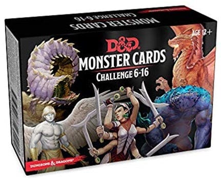 Gale Force Nine Tabletop Games > Role-Playing Games D&D: Monster Cards - Challenge 6-16 9780786966714 WOC C62830000