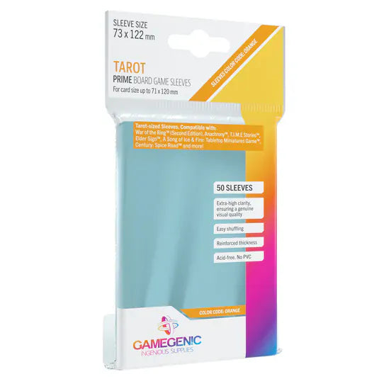 Gamegenic Game Supplies > Card Sleeves Gamegenic - Board Game Sleeves Tarot-Size Clear 4251715419885 GGS10187ML