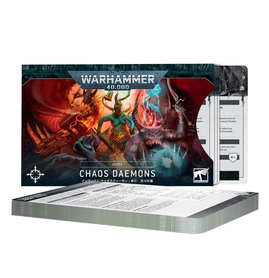 Games Workshop Tabletop Games > Games Workshop > Warhammer 40k > Index Cards Warhammer 40k: Chaos Daemons Index Cards (10E) 5011921208470 72-97