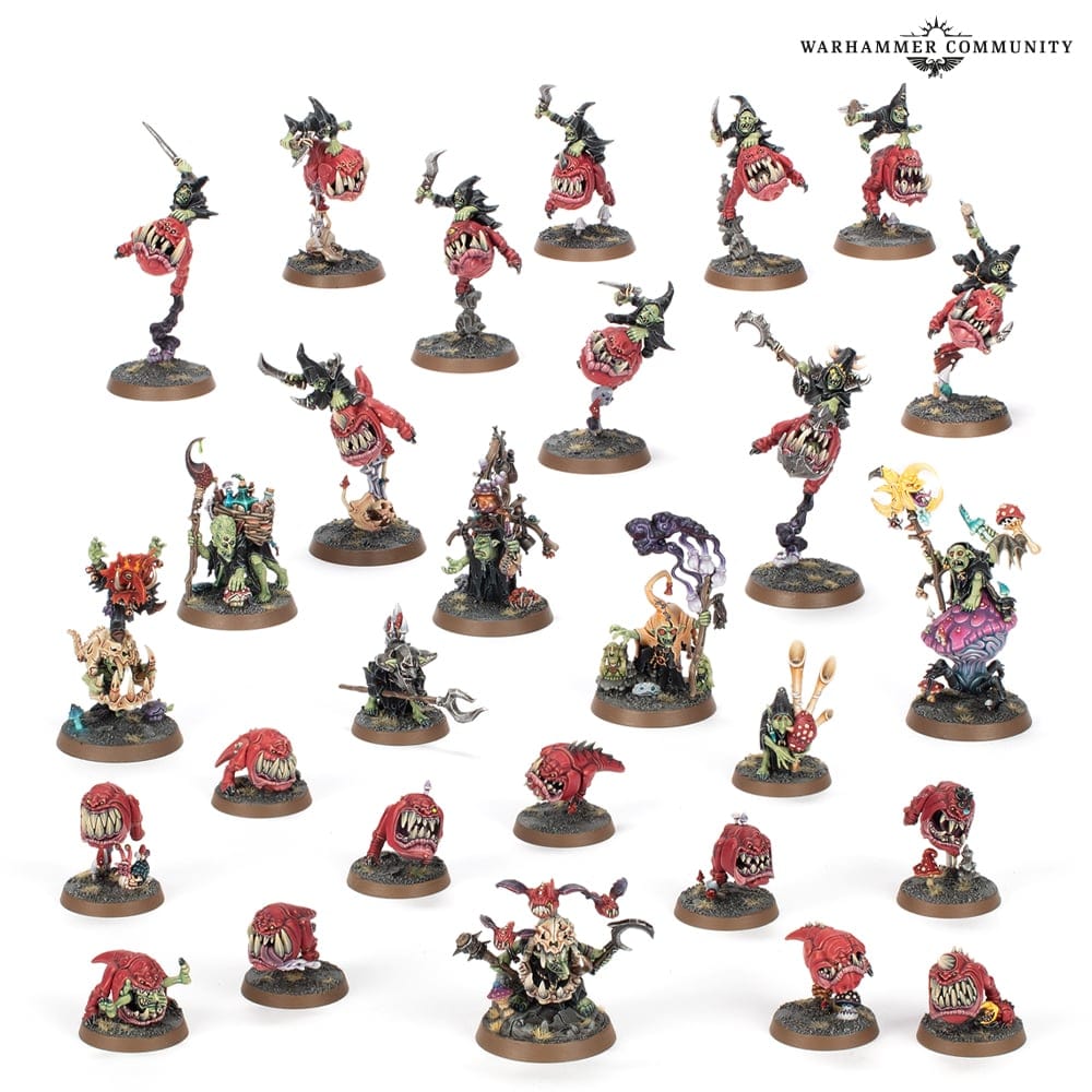Games Workshop Tabletop Games > Games Workshop > Age of Sigmar Warhammer Age of Sigmar - Dawnbringers: Gloomspite Gitz – Braggit’s Bottle-Snatchaz 5011921200993 89-83