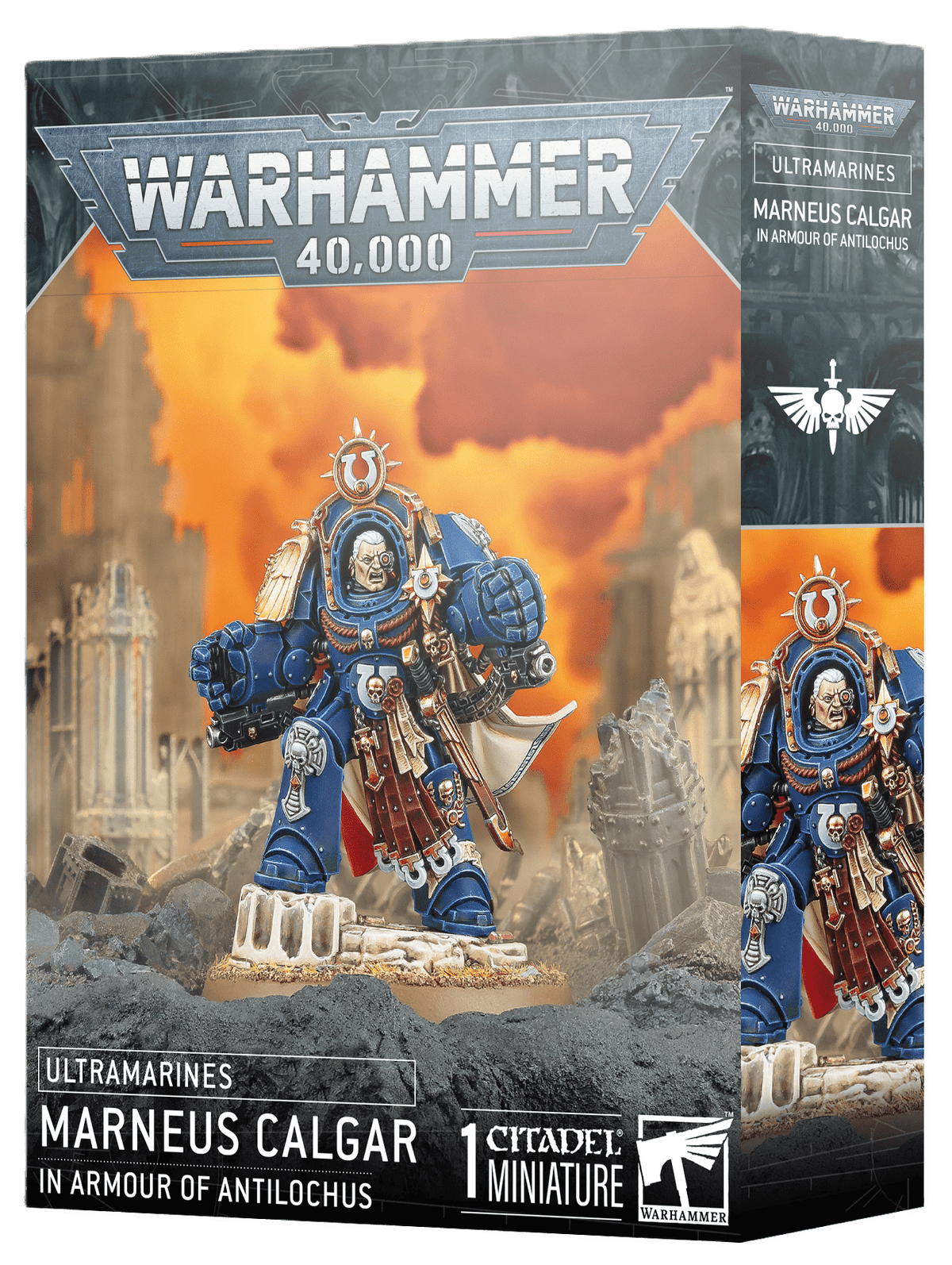 Games Workshop Games Workshop > Warhammer 40k Warhammer 40k - Ultramarines: Marneus Calgar in Armour of Antilochus 5011921248728 55-74