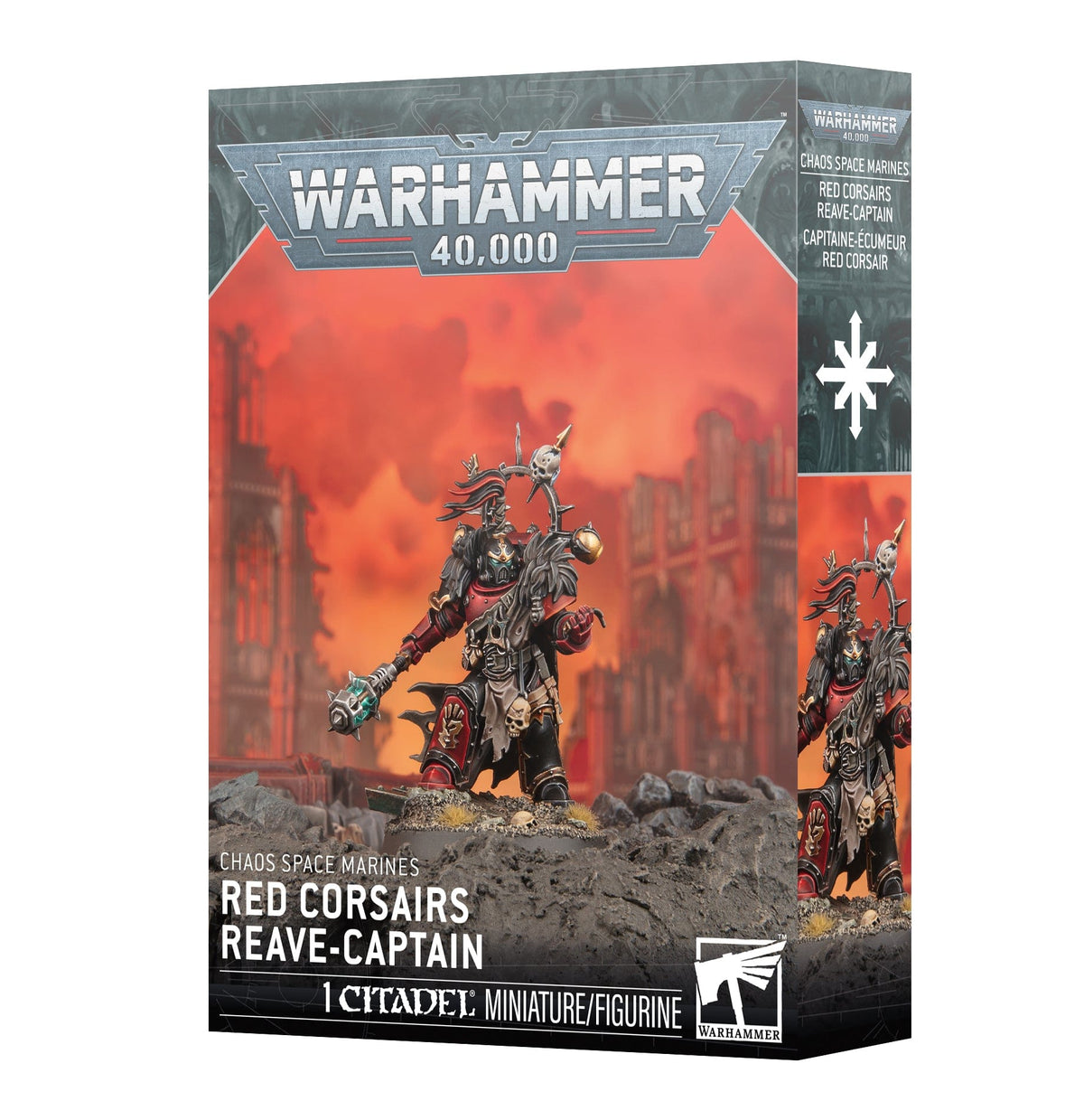 Games Workshop Tabletop Games > Games Workshop > Warhammer 40k > Chaos Space Marines Warhammer 40K - Chaos Space Marines: Red Corsairs Reave Captain 5011921251513 43-111