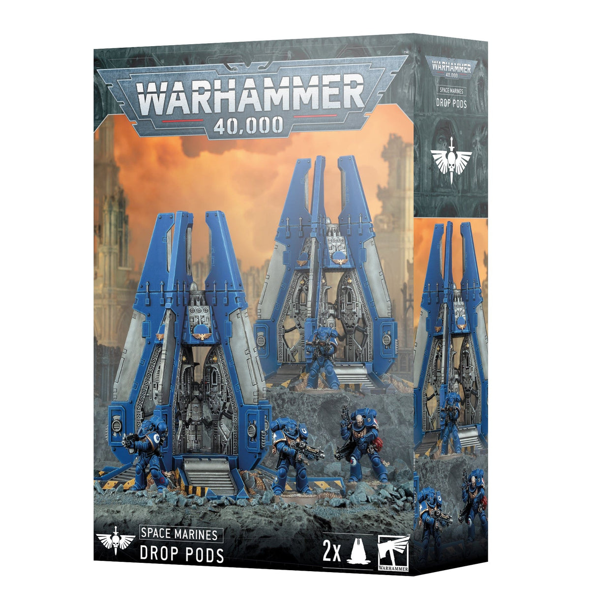 Games Workshop Tabletop Games > Games Workshop > Warhammer 40k > Space Wolves Warhammer 40K - Space Wolves: Drop Pods 5011921229154 48-101