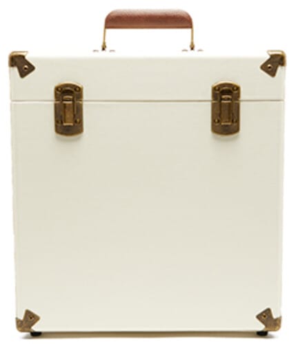 GPO Music > Music Supplies GPO Retro SWB18CT 12" Vinyl Record Case 35 Cnt Capacity Removable Lid - Cream / Tan 5060237571341 GPO71341