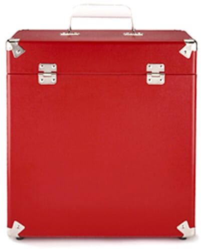 GPO Music > Music Supplies GPO Retro SWB18RED 12" Vinyl Record Case 35 Count Capacity with Removable Lid - Red 5060237570863 GPO70863