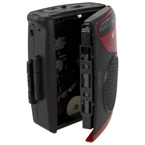 GPX Music > Audio Equipment GPX CAS337 Portable Cassette Player with AM/FM Radio/Voice Record (Red/Black) 047323173370 GPX73370