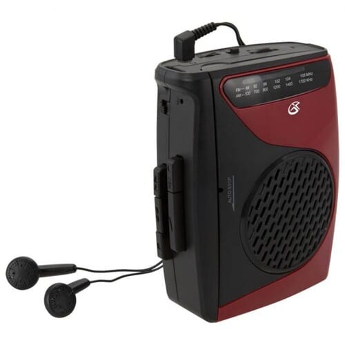 GPX Music > Audio Equipment GPX CAS337 Portable Cassette Player with AM/FM Radio/Voice Record (Red/Black) 047323173370 GPX73370