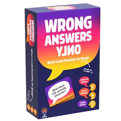 Gray Matters Games Board Games > Party Games Wrong Answers Only 865534000489 WAO032023