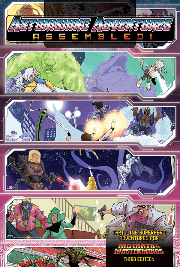 Green Ronin Publishing Tabletop Games > Role-Playing Games Mutants & Masterminds 3E: Astonishing Adventures Assembled 9781949160871 GRR 5523