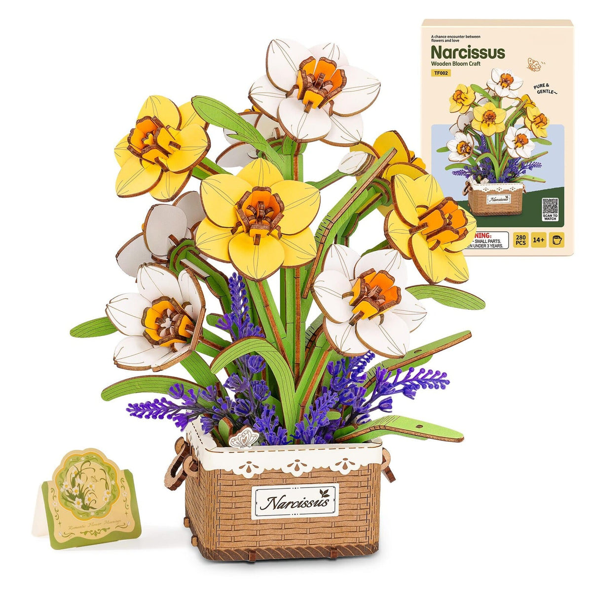 Hands Craft Model Kits > Other Model Kits 3D Wooden Flower Puzzle: Narcissus 810101583445 TF002