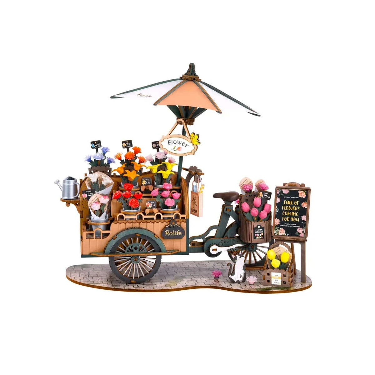 Hands Craft Model Kits > Other Model Kits 3D Wooden Puzzle: Blossom Cart 810101581922 TGS03