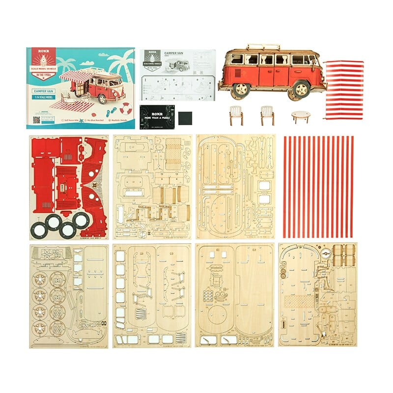 Hands Craft Model Kits > Other Model Kits 3D Wooden Puzzle: Camper Van 850005994749 MCB01