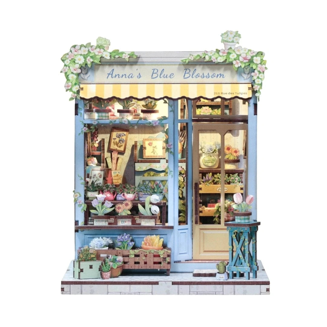 Hands Craft Model Kits > Other Model Kits Diy Book Nook Kit: Anna‘s Blue Blossom 810101582820 HCB407