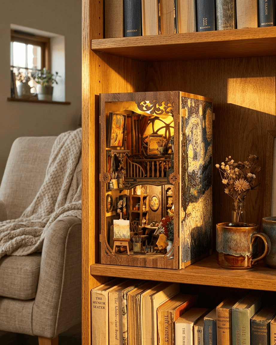 Hands Craft Model Kits > Other Model Kits DIY Book Nook Kit: Golden Twilight Studio 810101583636 BNH102