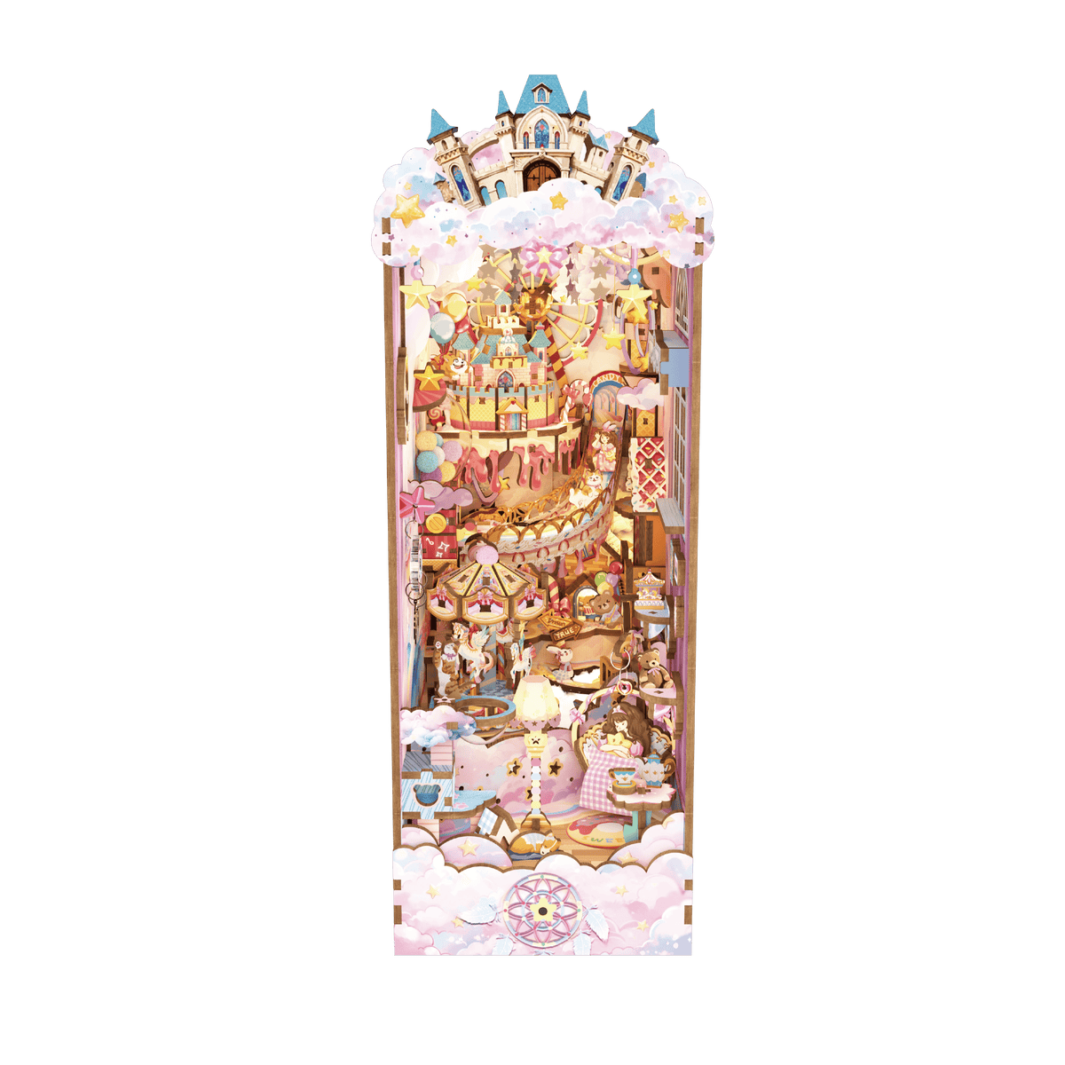 Hands Craft Model Kits > Other Model Kits DIY Book Nook Kit: Sweet Dream w/ Dust Cover 810101583308 HTQ145