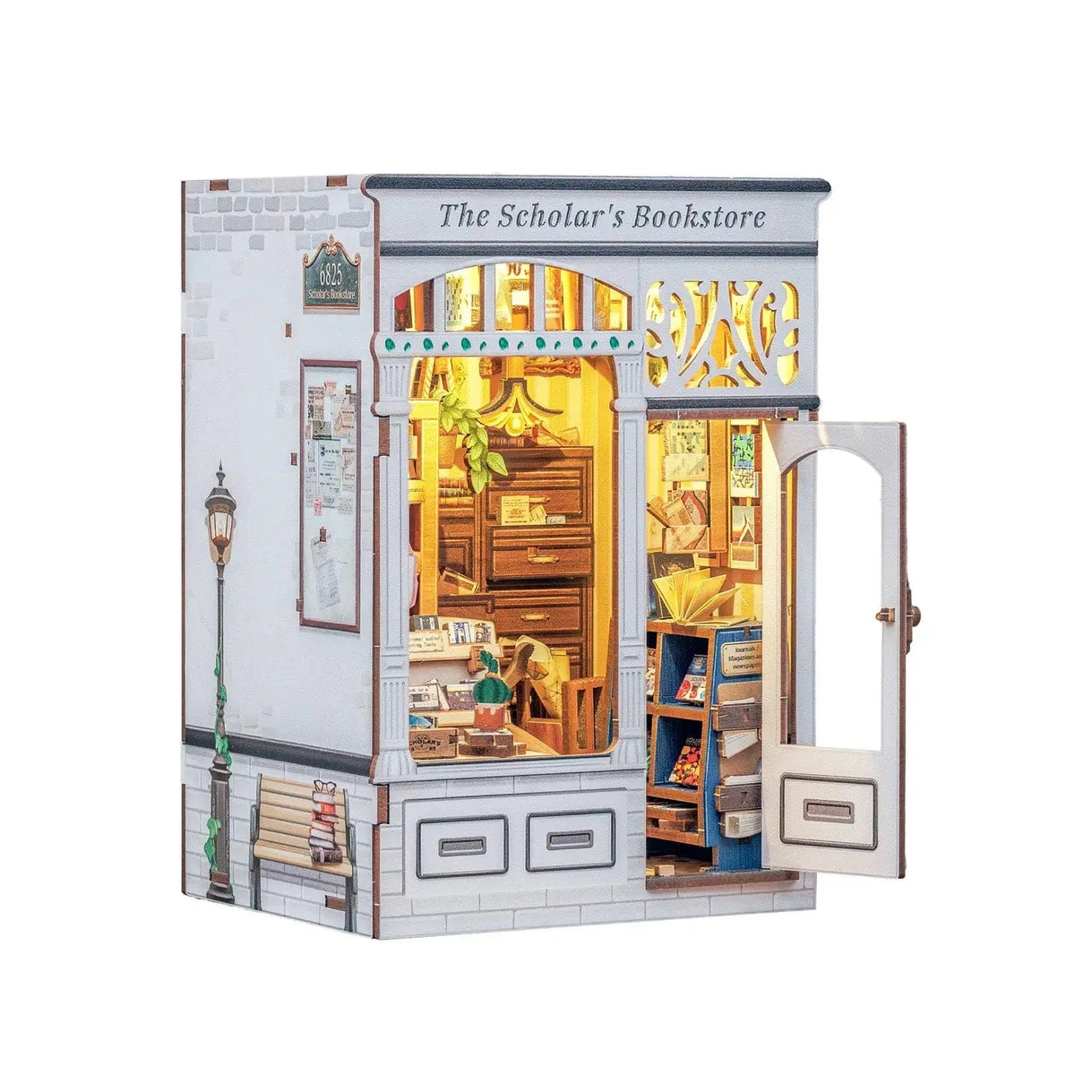 Hands Craft Model Kits > Other Model Kits Diy Book Nook Kit: the Scholar's Bookstore 810101582127 HCB205